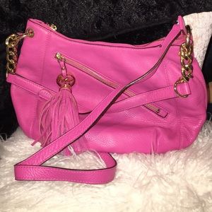 Michael Kors MK pebbled leather hot pink bag
